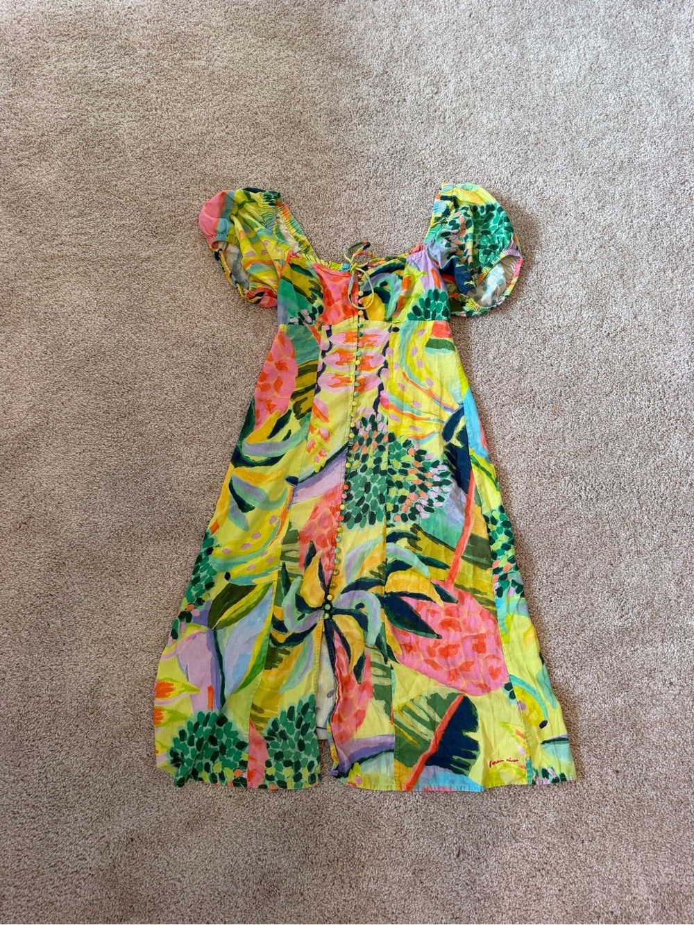 FARM Rio for Anthropologie Bright Multi-Color Floral Maxi Dress - Picture 2 of 5